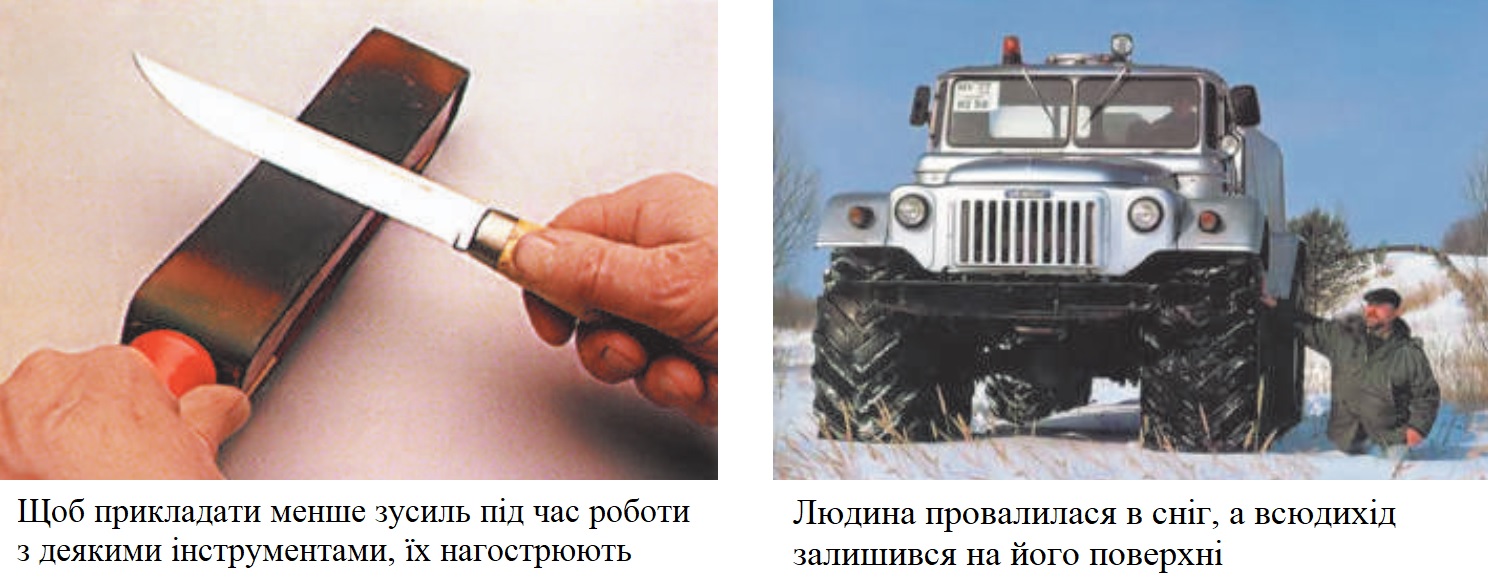 Нагострений ніж та автомобіль з людиною на снігу