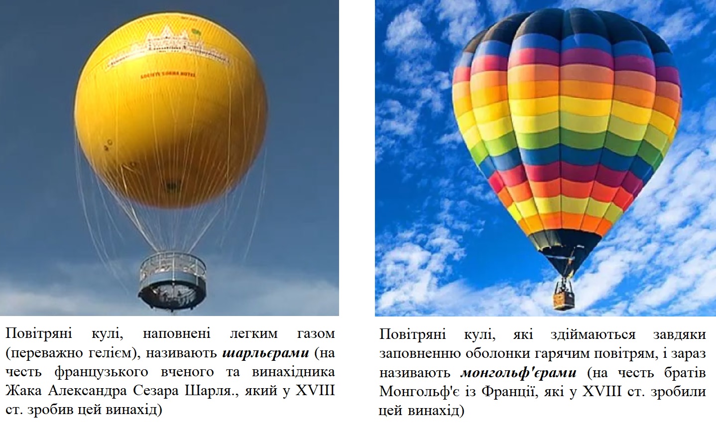 Шарльєри та монгольф’єри